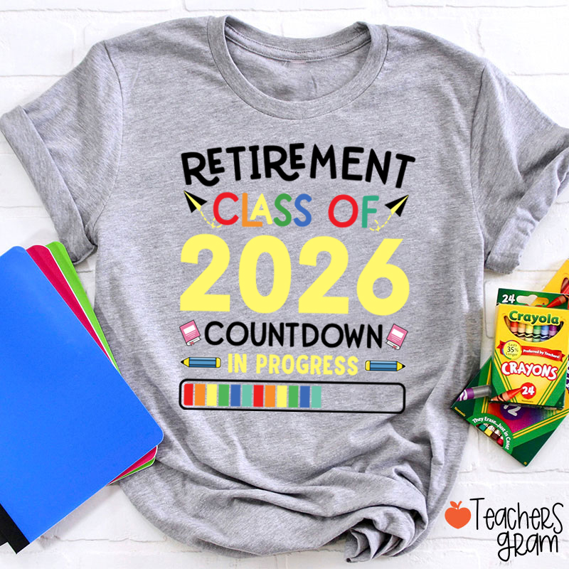 Personalized Countdown On Progress Retirement Teacher T-Shirt
