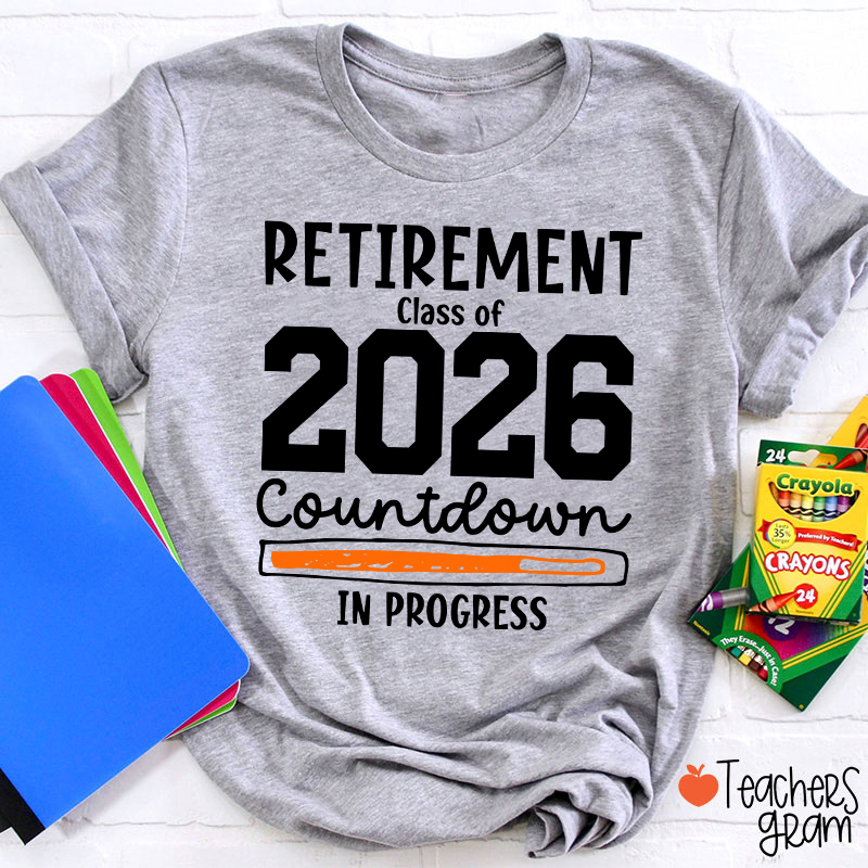 Personalized Year Retirement Countdown In Progress Teacher T-Shirt