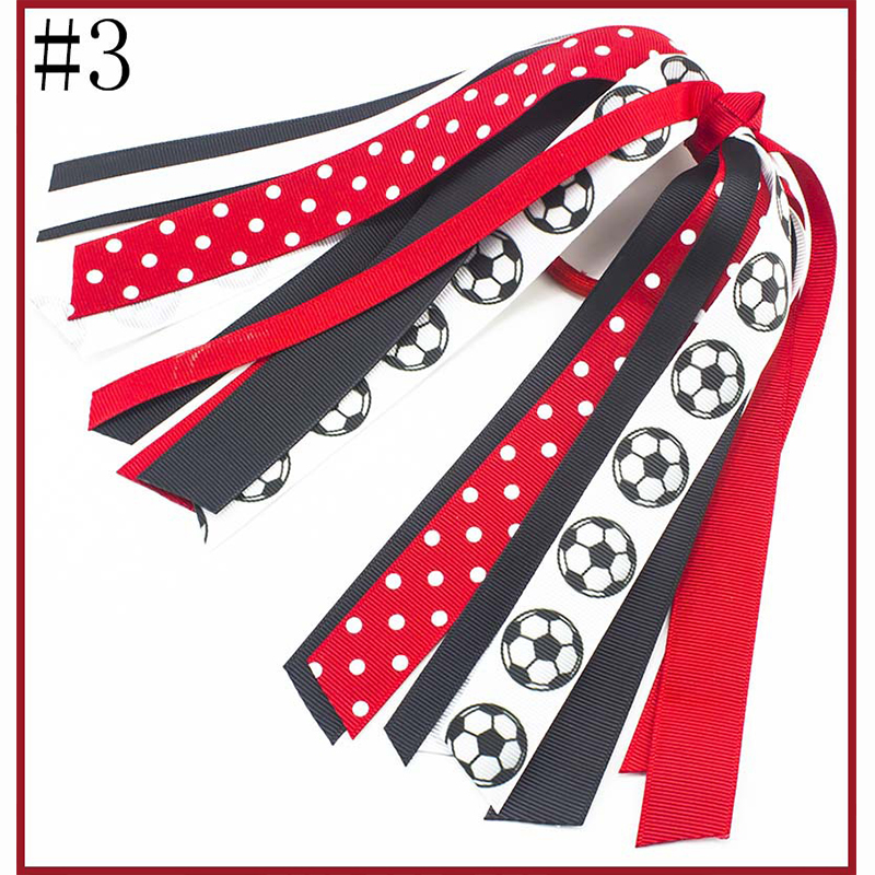 Soccer Ponytail Streamer Hair Ties