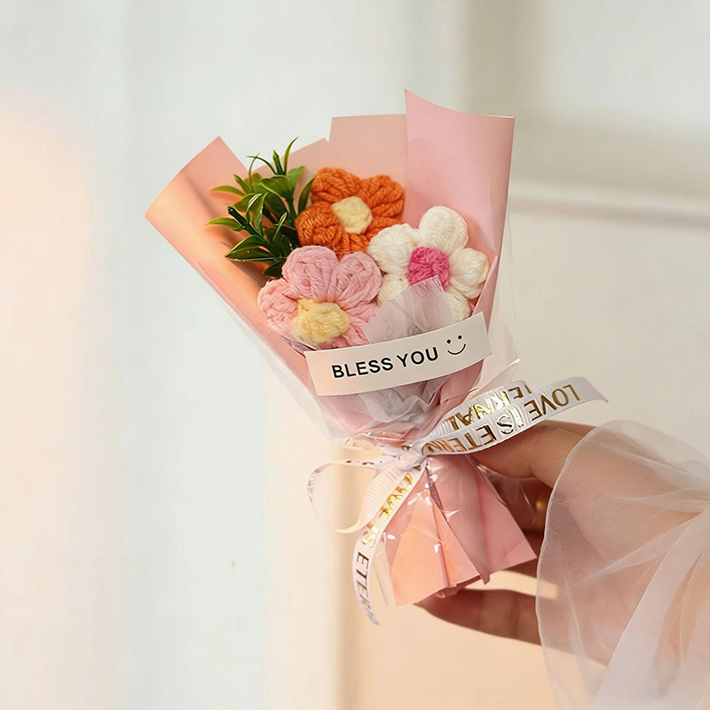 Sunflower Knitted Wool Bouquet