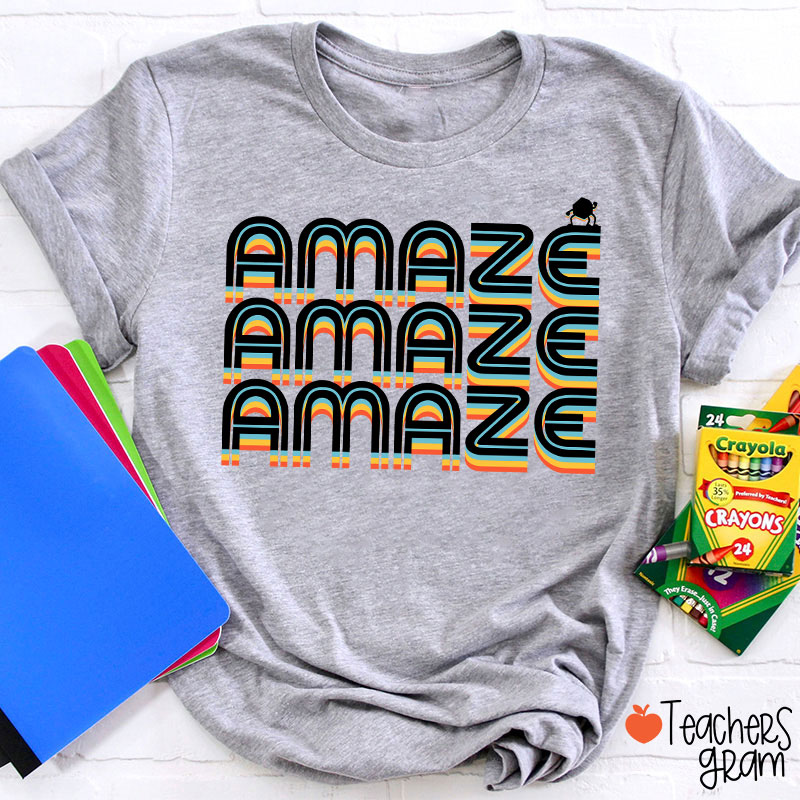 Amaze Rocky Rainbow Teacher T-Shirt