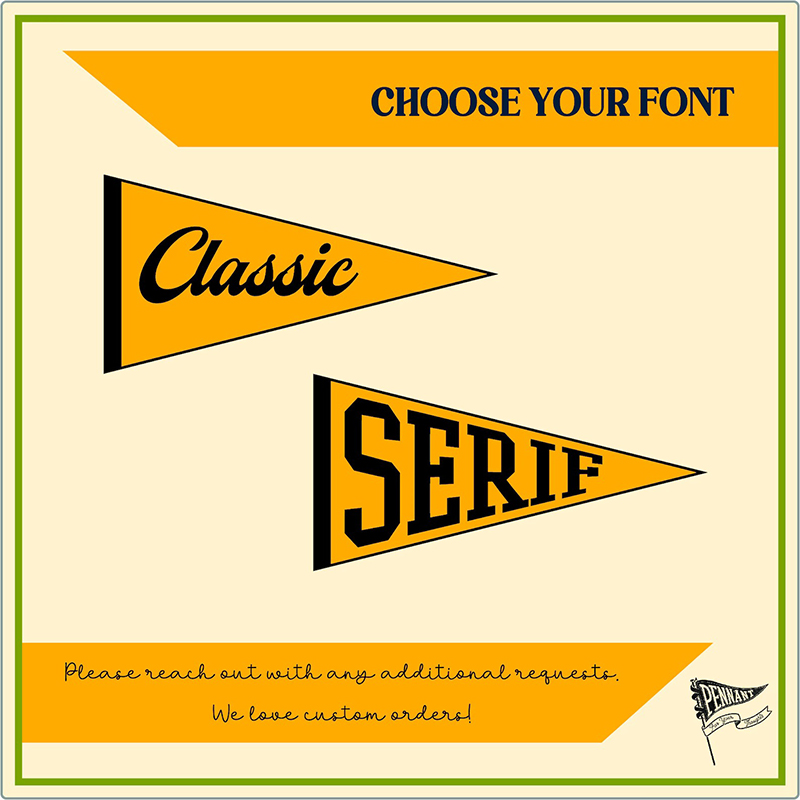 Personalized School Spirit Felt Pennant