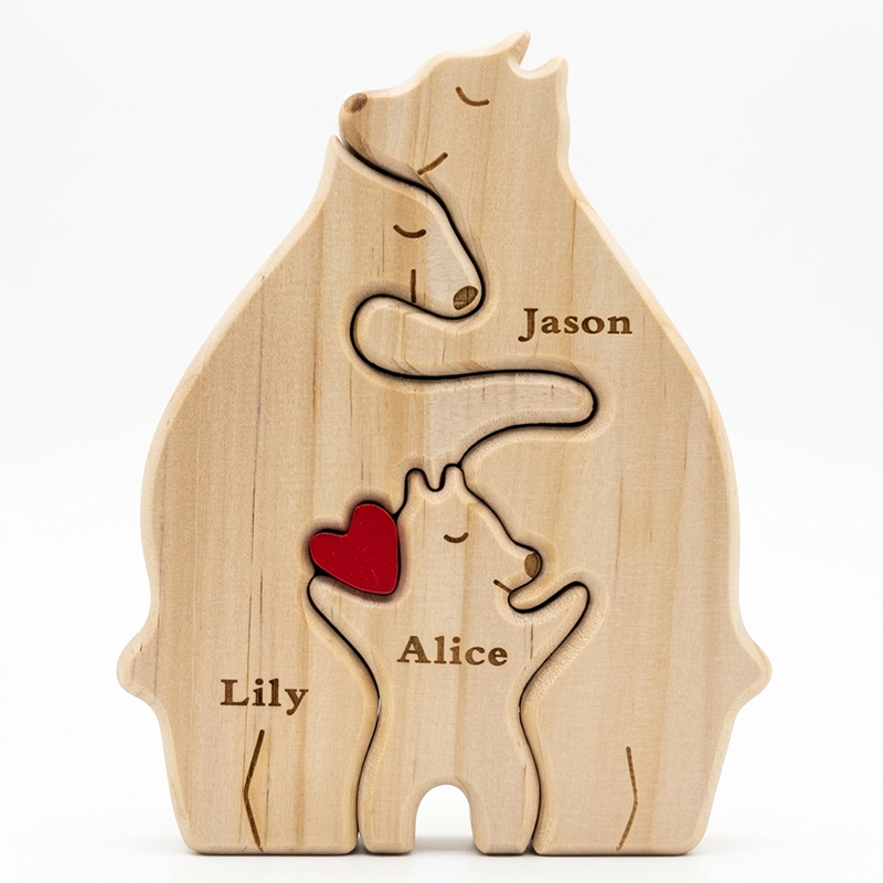 Personalized Name Hug The Bear Ornament