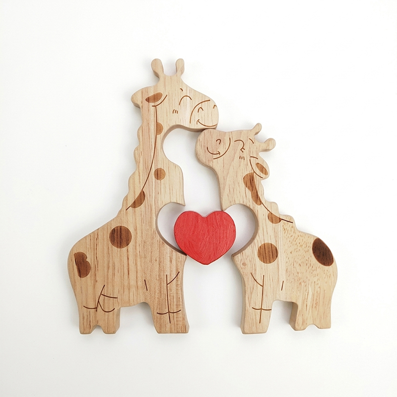 Giraffe Family Puzzle Ornament
