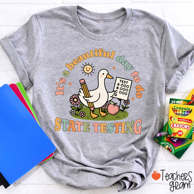 It's A Beautiful Day To Do State Testing Teacher T-Shirt