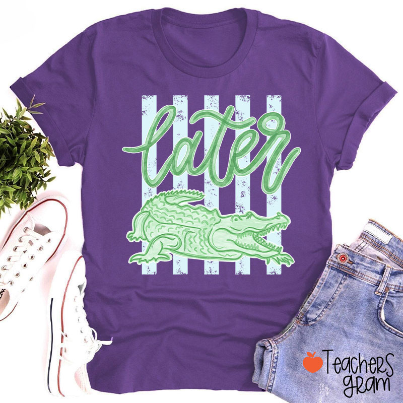 Later Gator Preppy Vacation Teacher T-Shirt