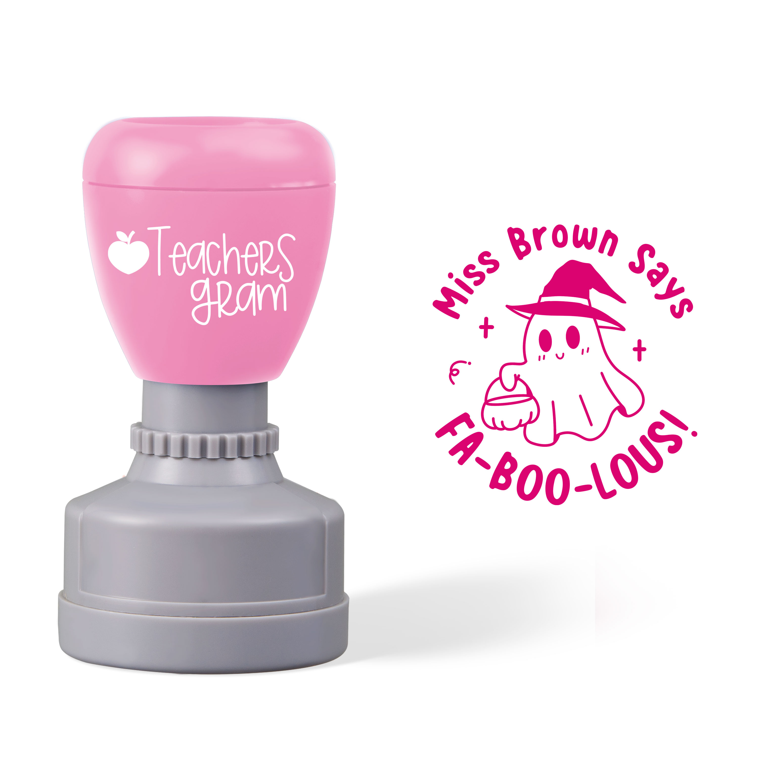 Personalized Your Teacher Says Faboolous Teacher Stamp