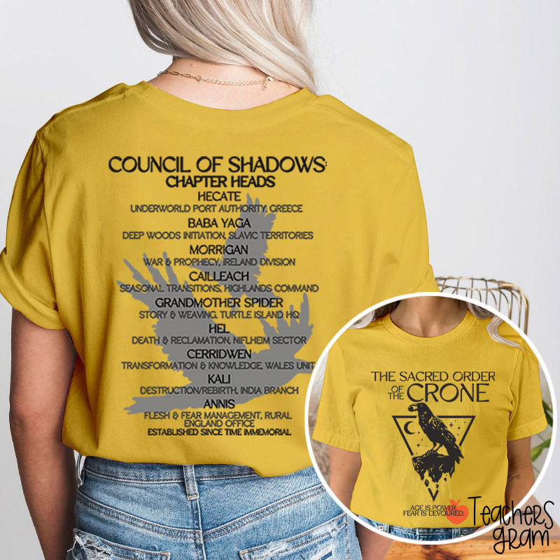 The Sacred Order Of The Crone Teacher Two Sided T-Shirt
