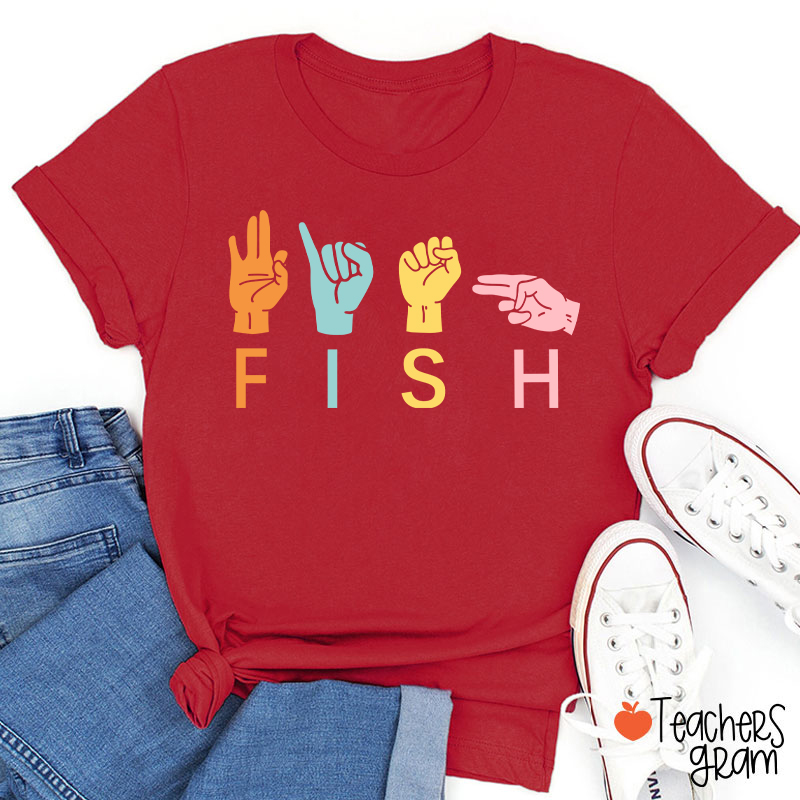 Personalized Name ASL American Sign Language Teacher T-Shirt