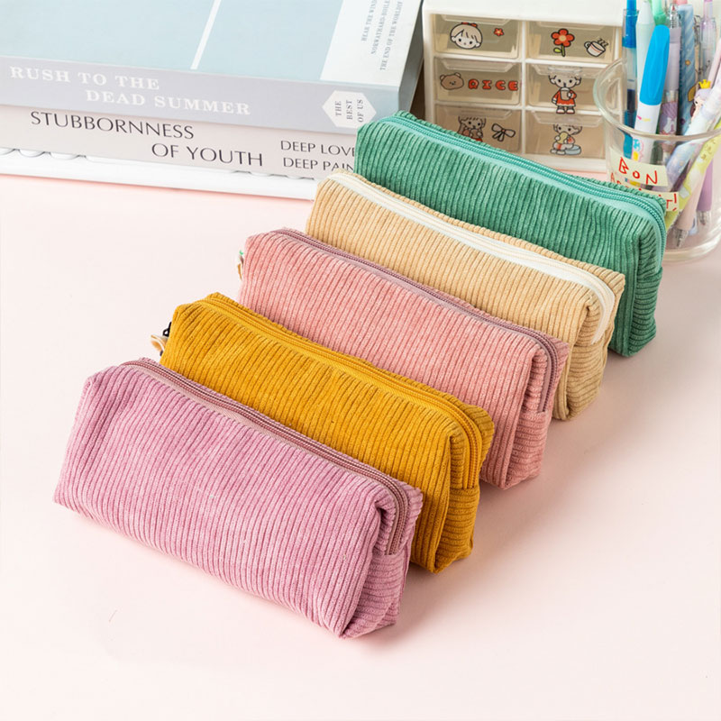 Personalized Back To School Corduroy Pencil Case