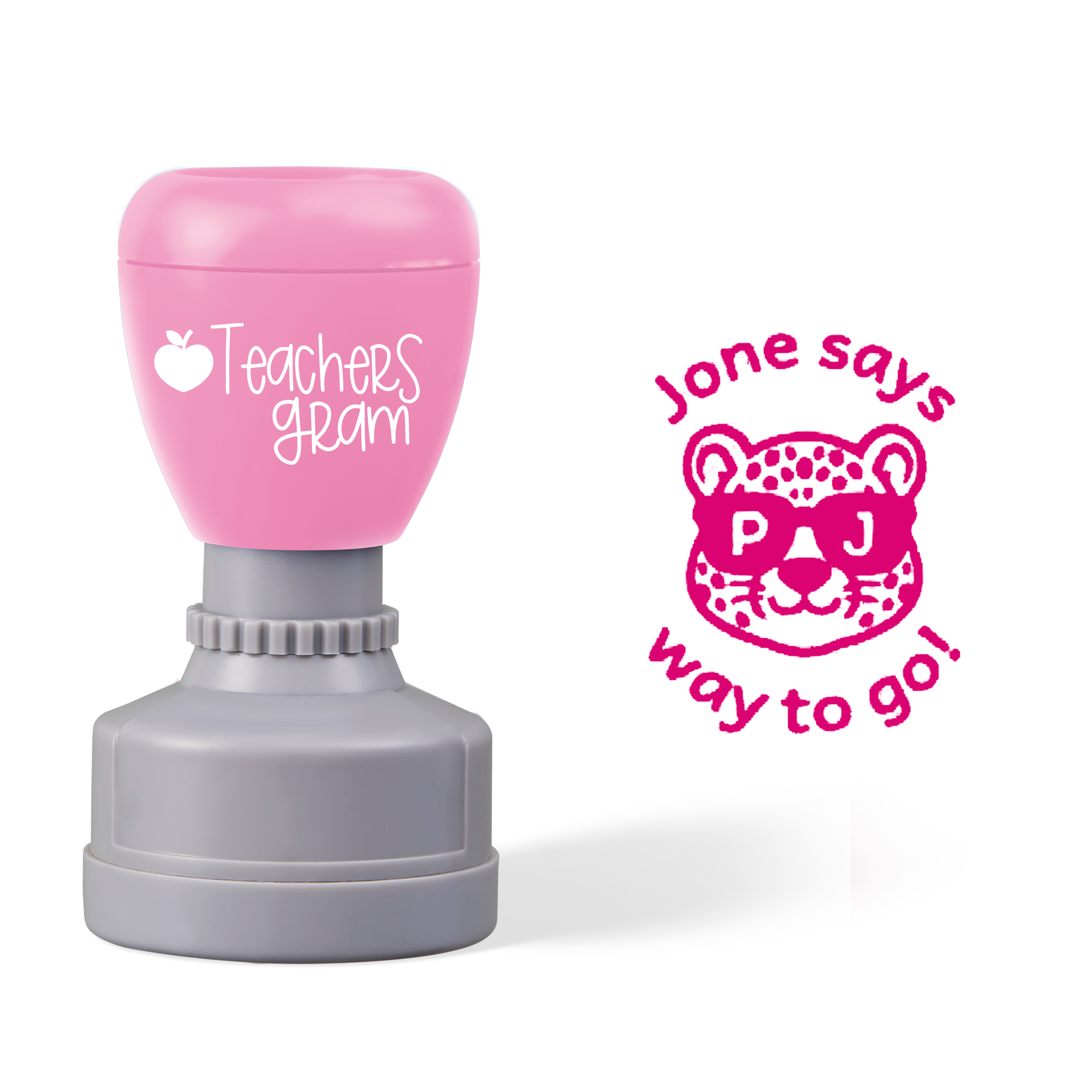 Personalized Name Jone Says Way To Go Teacher Stamp