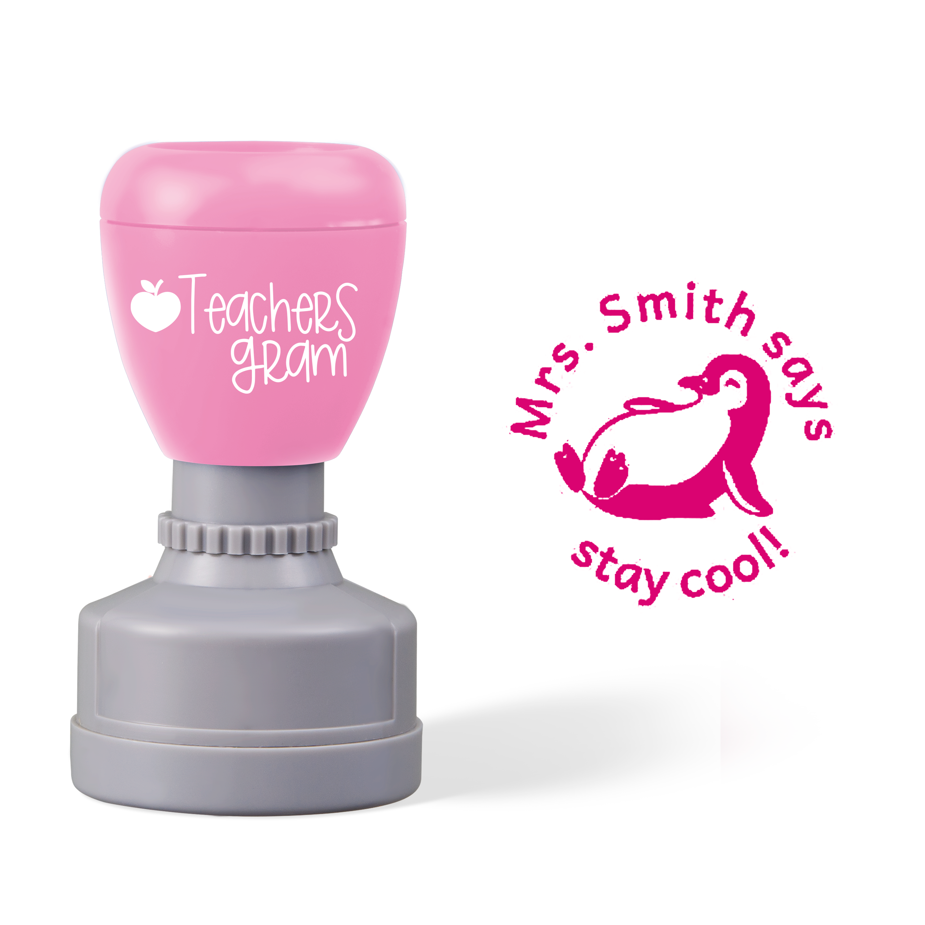 Personalized Name Says Stay Cool Teacher Stamp