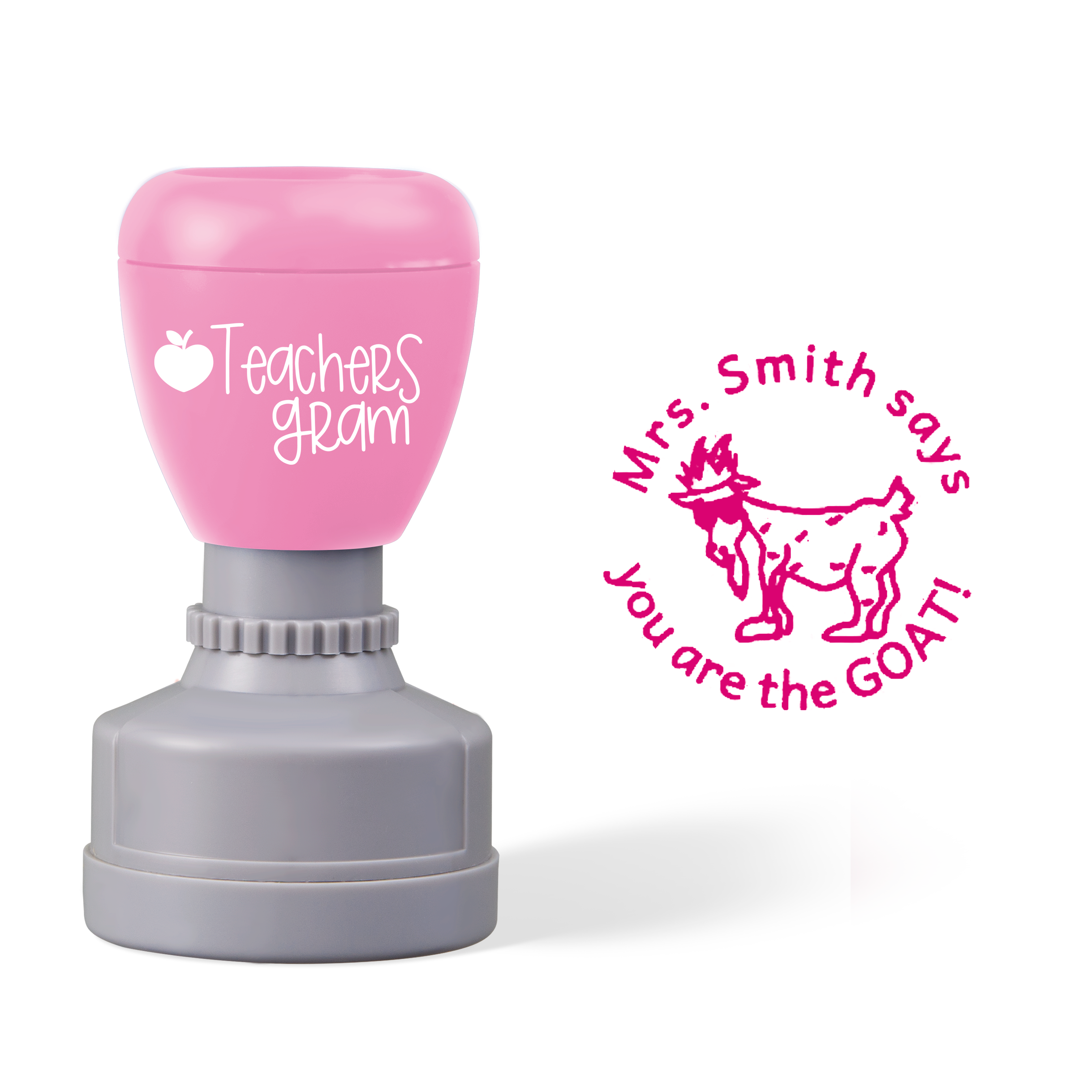 Personalized Name Says You Are The Goat Teacher Stamp