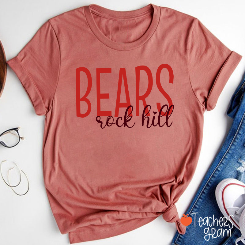 Personalized Mascot And Town School Team Spirit Teacher T-Shirt