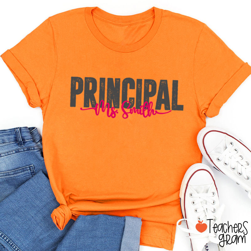 Personalized Name Distressed Assistant Teacher T-Shirt