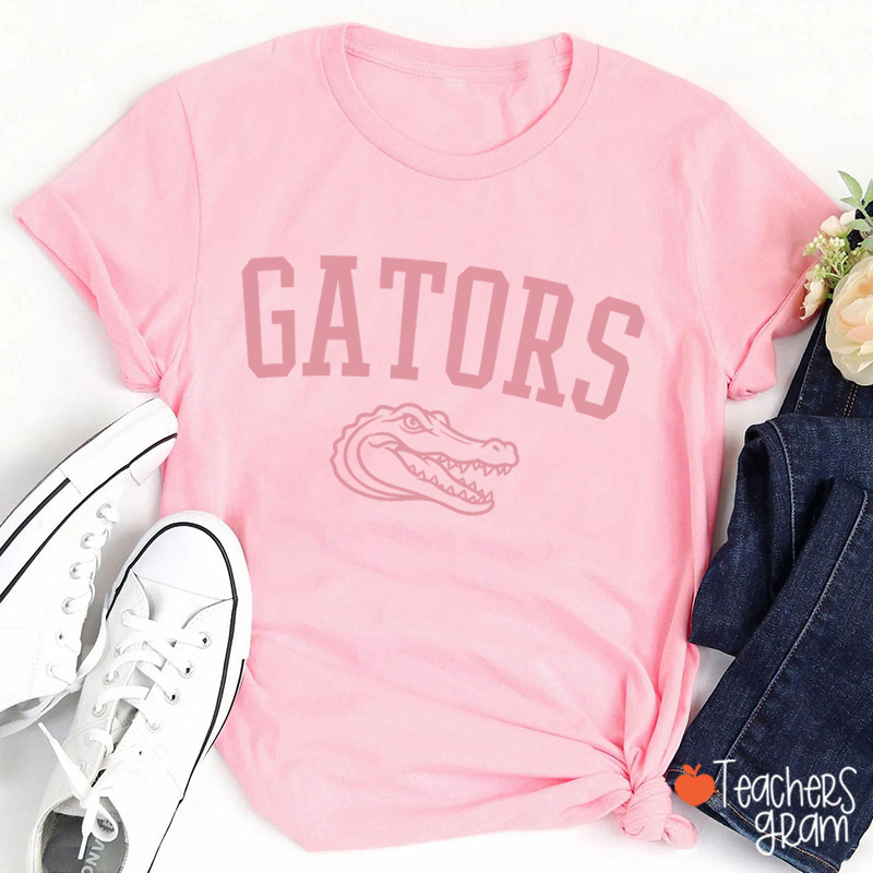 Personalized Mascot Outline Graphic Varsity Letter Teacher T-Shirt
