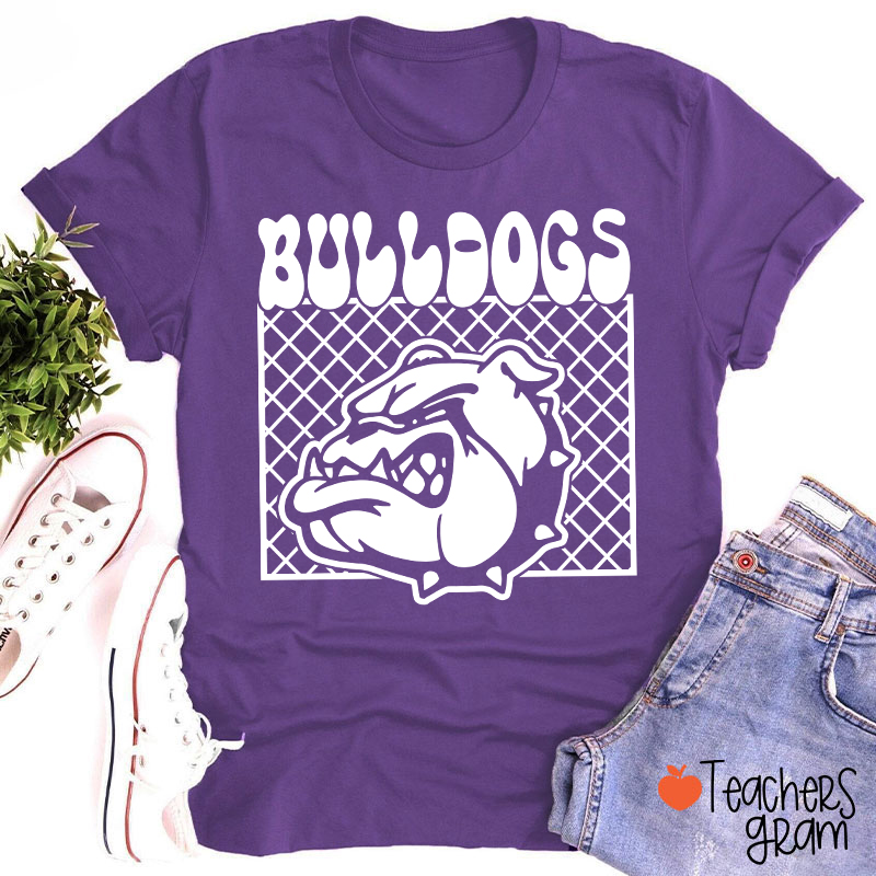 Personalized School Spirit Mascot Vintage Distressed Teacher T-Shirt