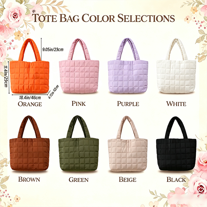 Personalized Embroidered Name Nylon Tote Bag