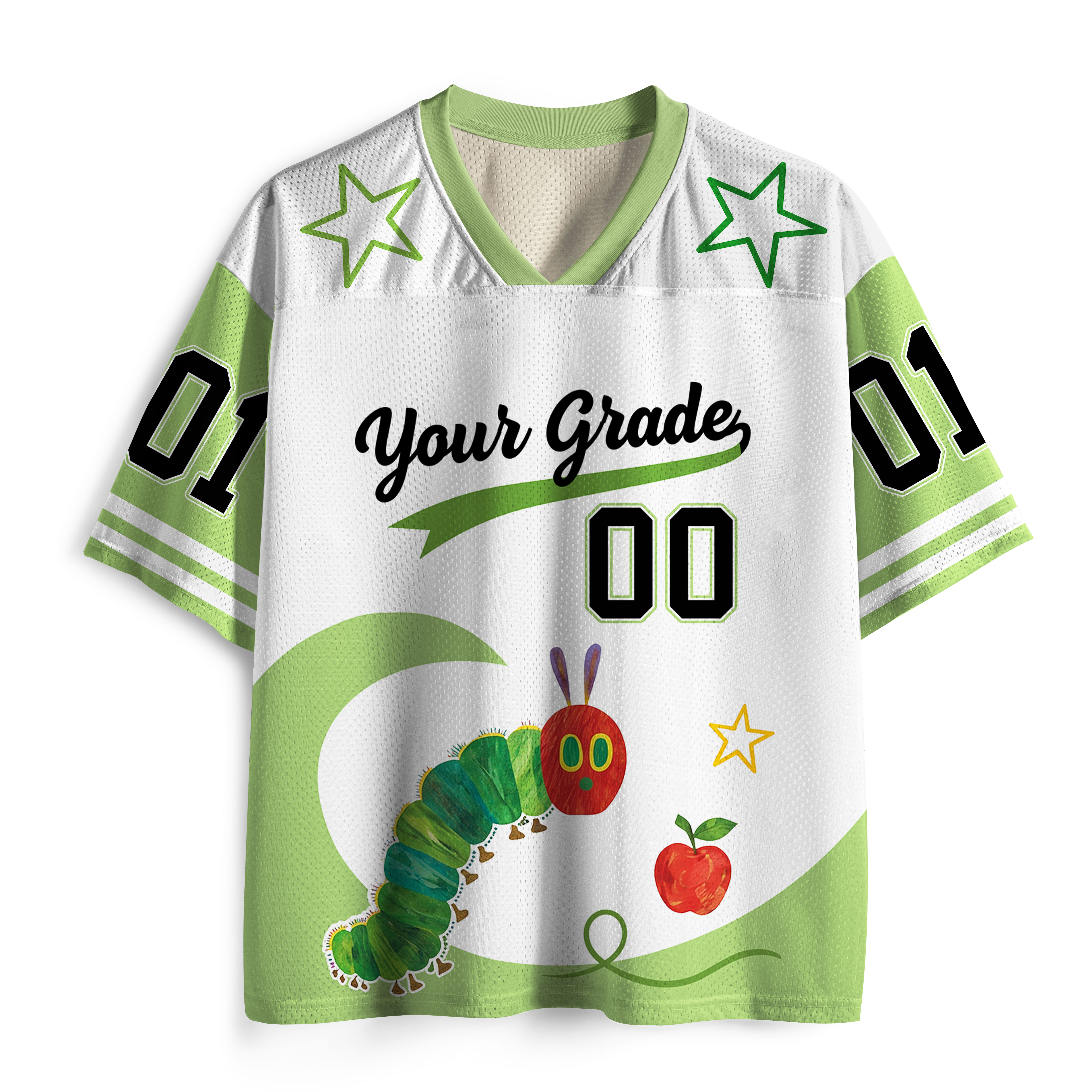 Personalized Grade And Name Caterpillar Teacher Mesh Jersey