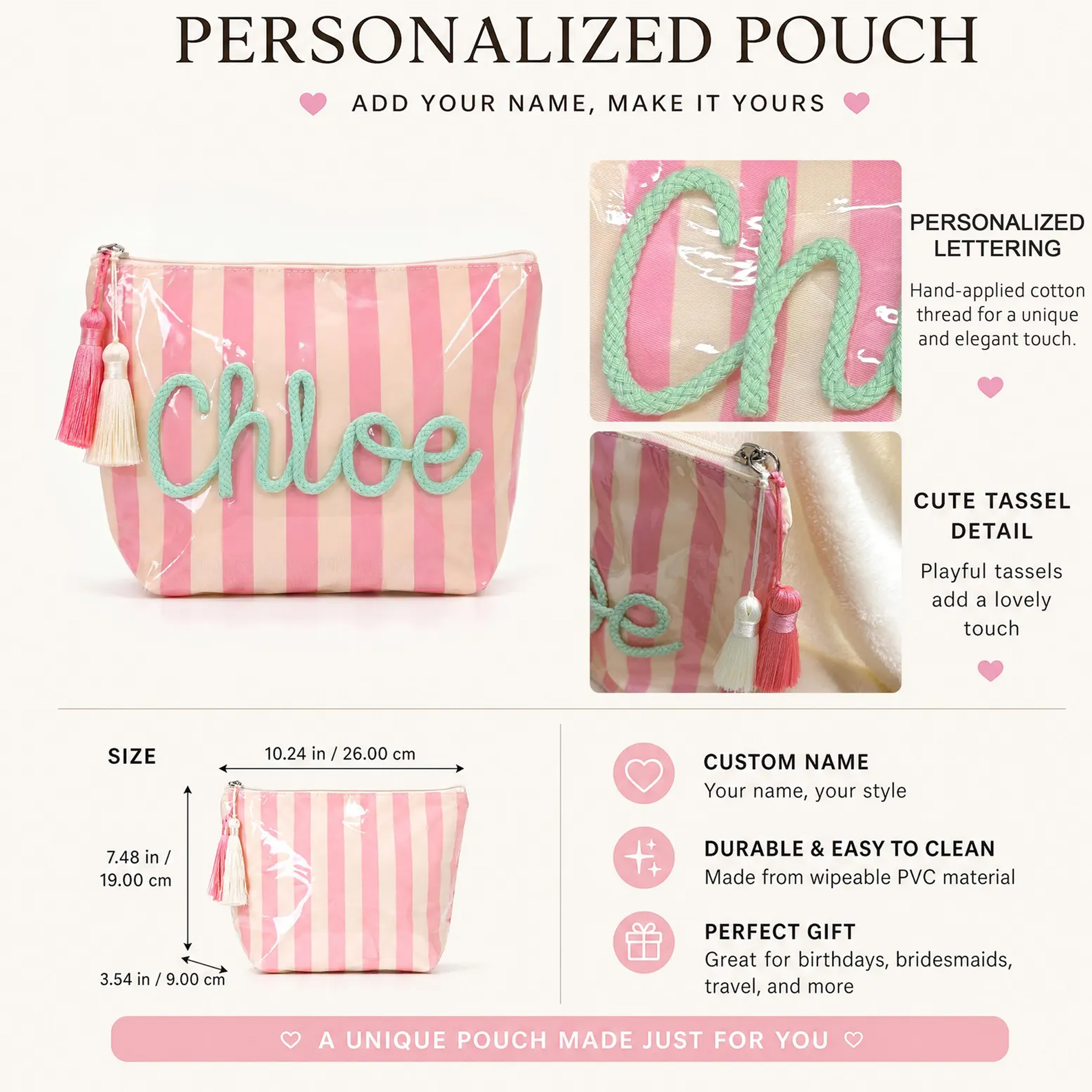 Personalized PVC Makeup Bag