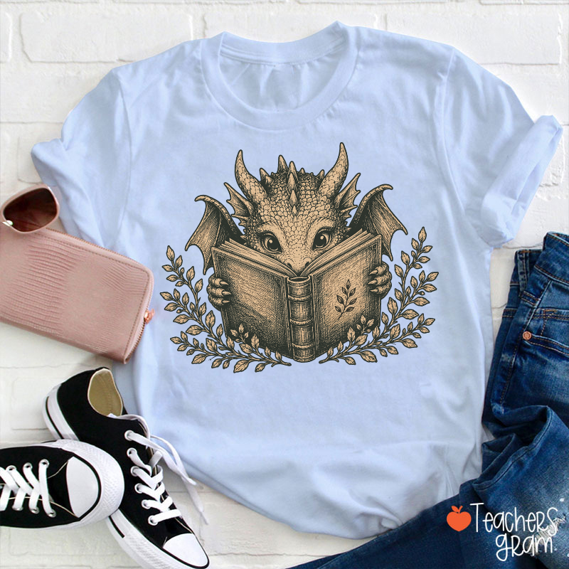 Reading Dragon Teacher T-Shirt