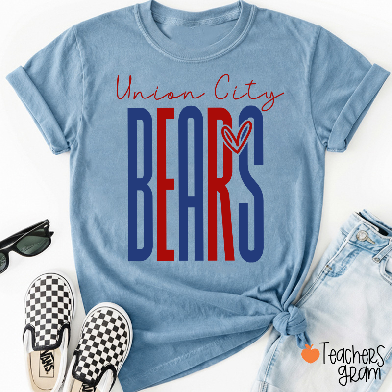 Personalized Mascot Heart Teacher T-Shirt