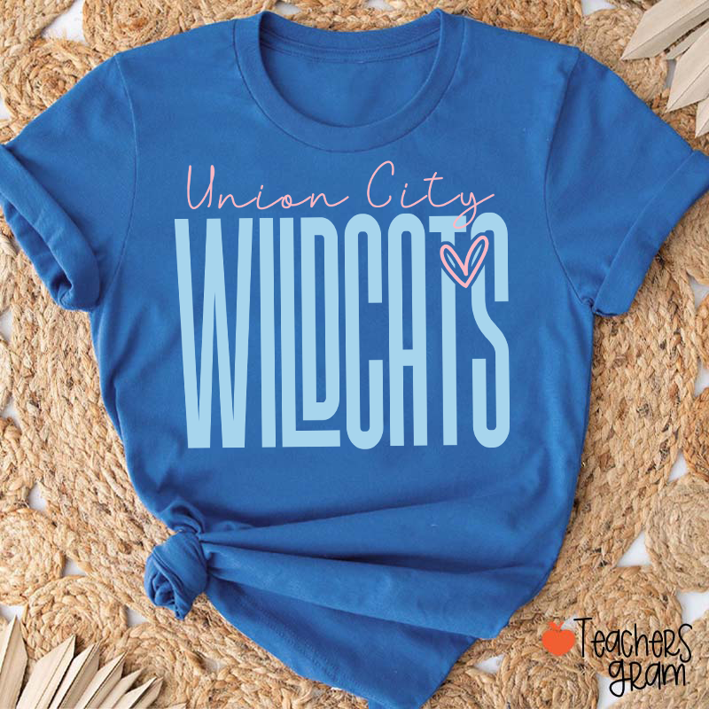 Personalized Mascot Heart Teacher T-Shirt