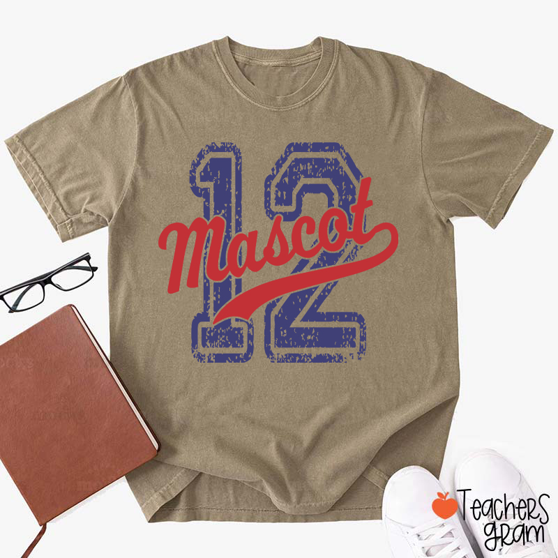 Personalized Mascot Vintage Number Graphic Sports Teacher T‑Shirt