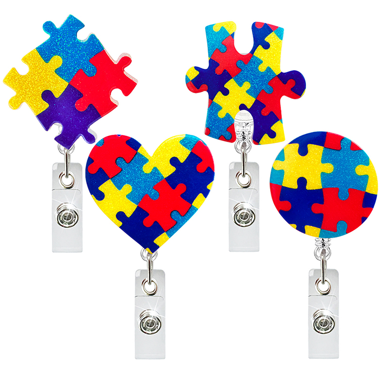 Autism Acrylic Teacher Badge Reel