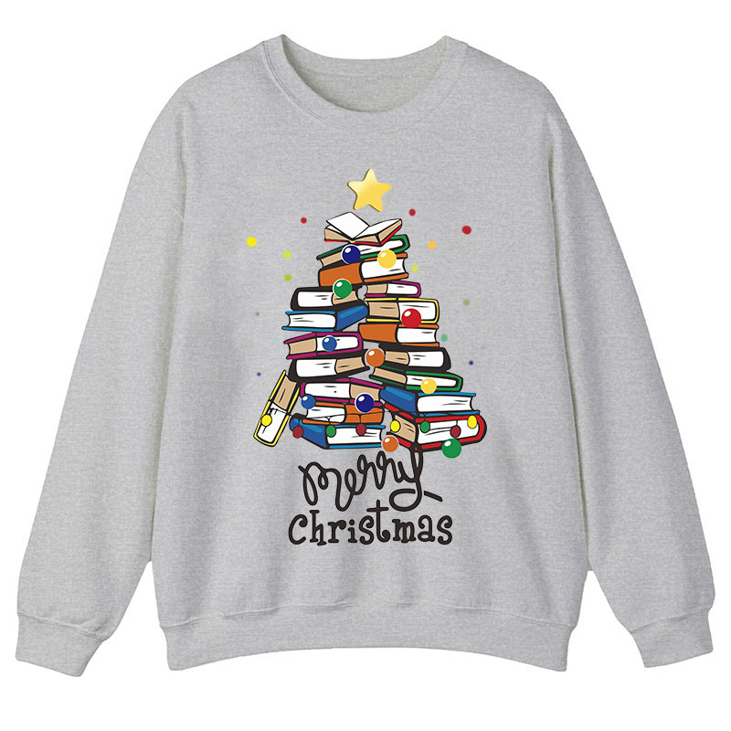 Merry Christmas Books Teacher Sweatshirt