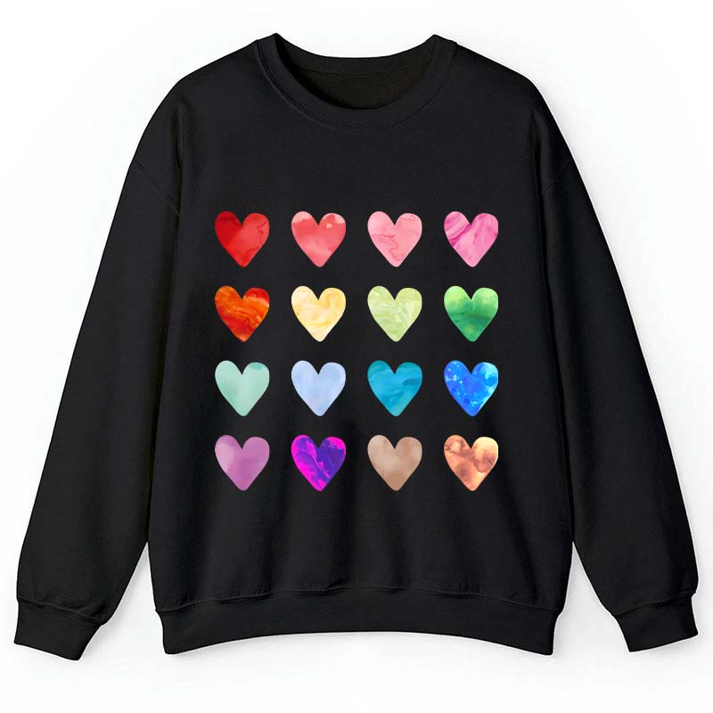 Colorful Love Combination Teacher Sweatshirt