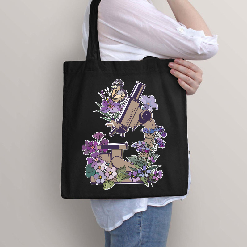 Science Flower Microbiology Teacher Tote Bag