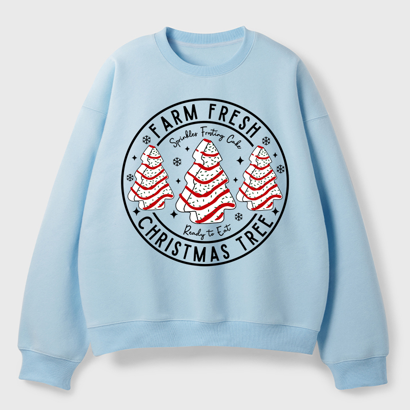 Farm Fresh Christmas Tree Teacher Fleece Sweatshirt