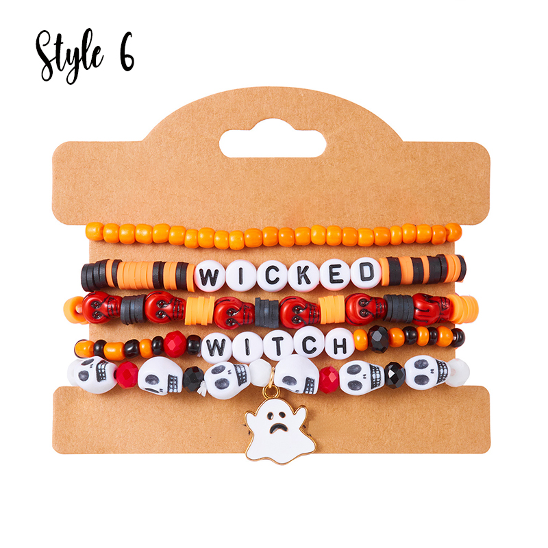 Halloween Pumpkin Ghost Teacher Metal Bracelet