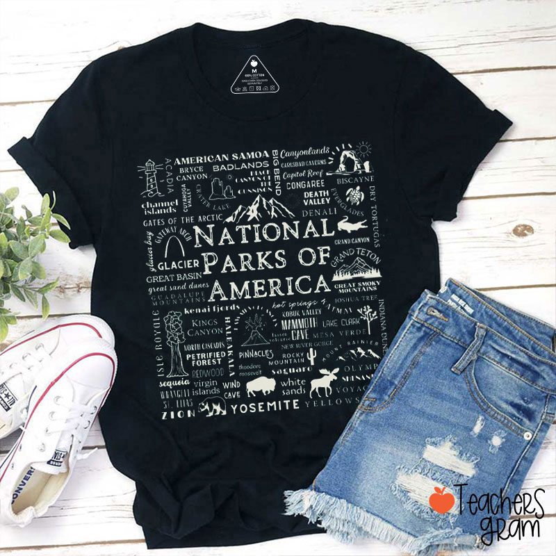 National Parks Of America Teacher T-Shirt