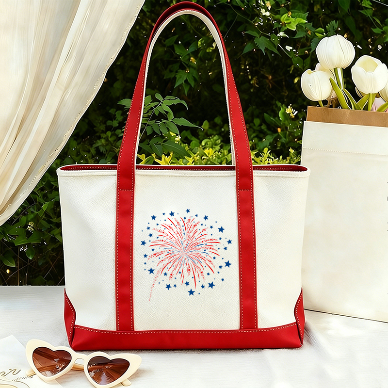 4th Of July Firework Teacher Canvas Tote Bag
