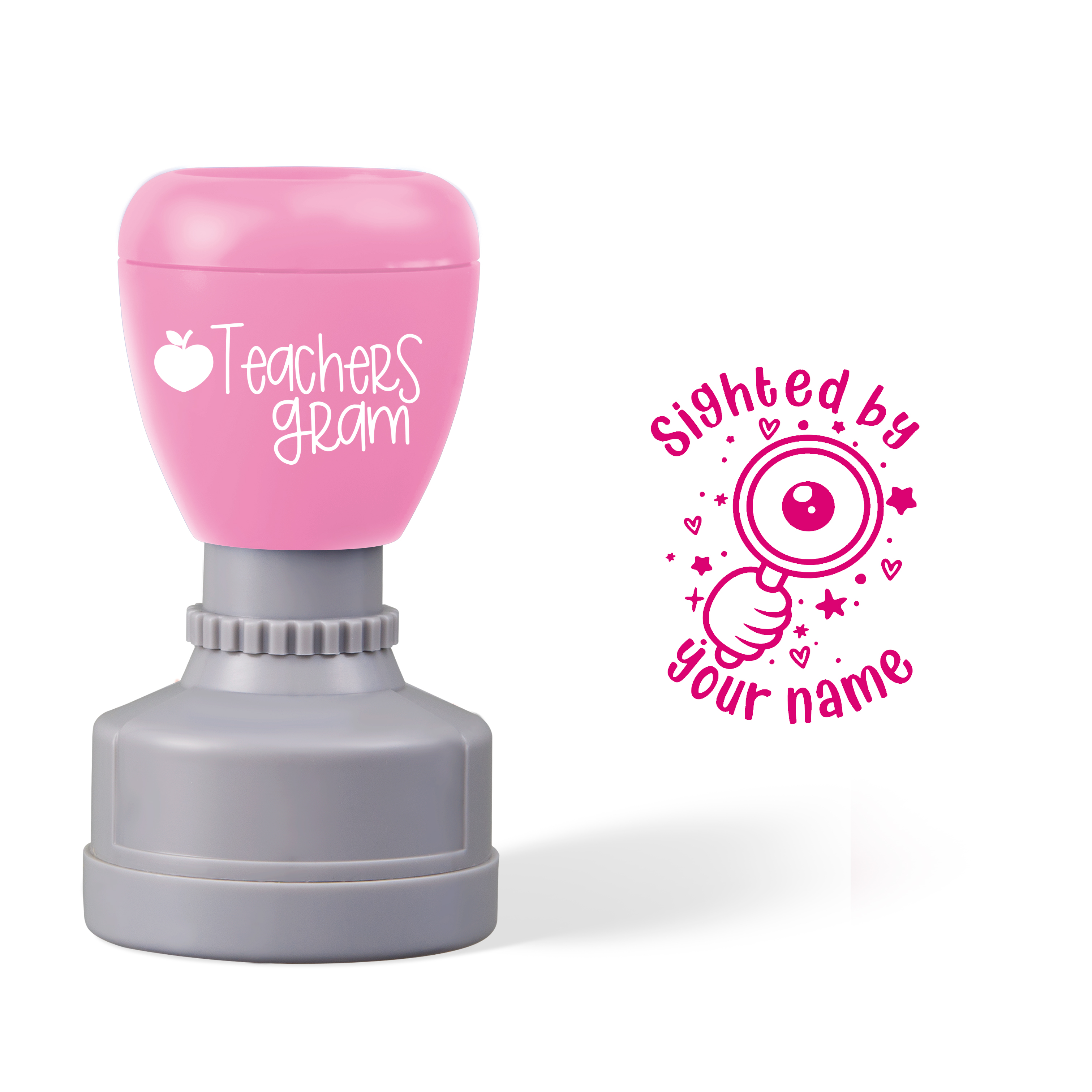 Personalized Name Sighted By Teacher Stamp