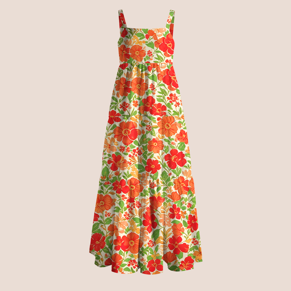 Vintage Hibiscus Teacher Slip Dress
