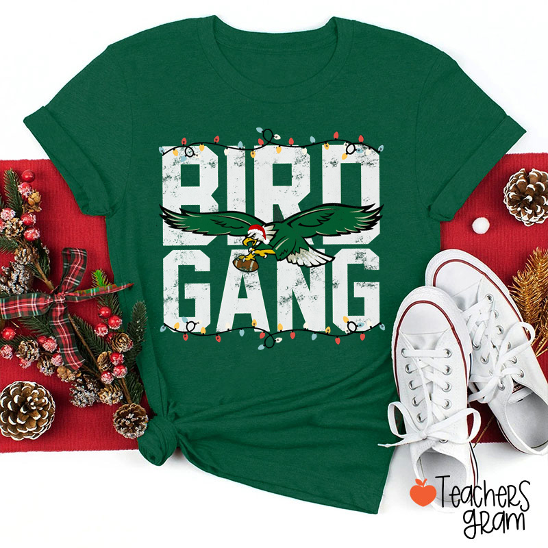 Personalized Sport Bird Gang Christmas Teacher T-Shirt