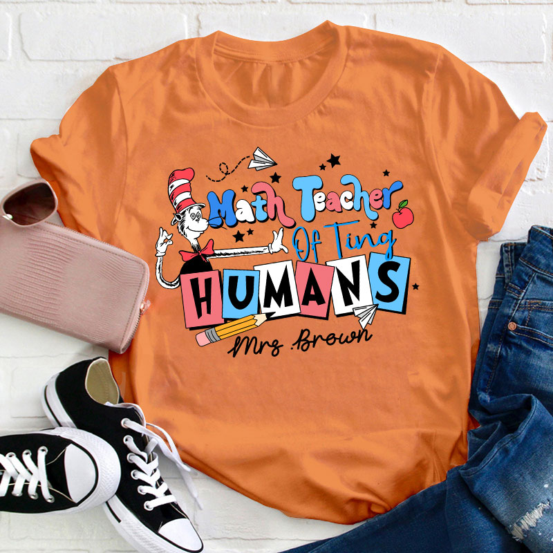 Personalized Teacher Of Tiny Humans Teacher T-Shirt