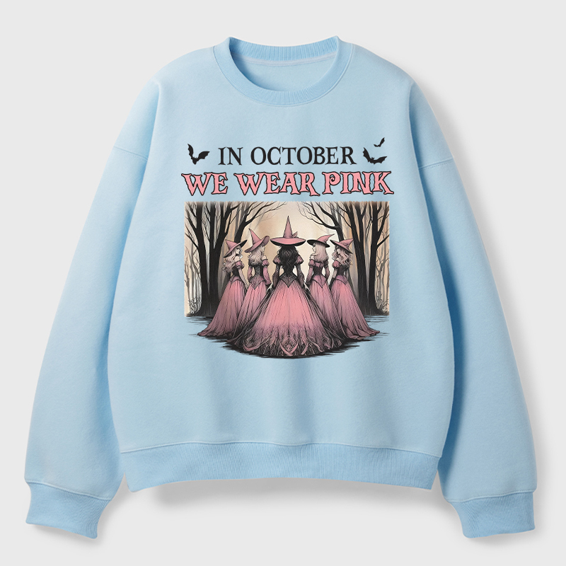 October Pink Witches Teacher Fleece Sweatshirt
