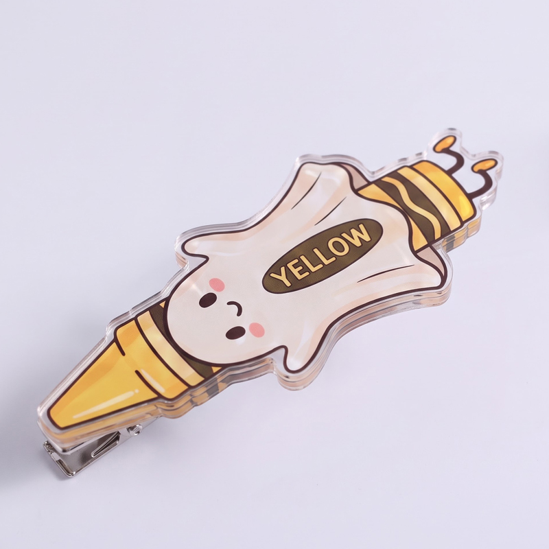 Halloween Ghost Crayon Character Teacher Acrylic Duckbill Hair Clips