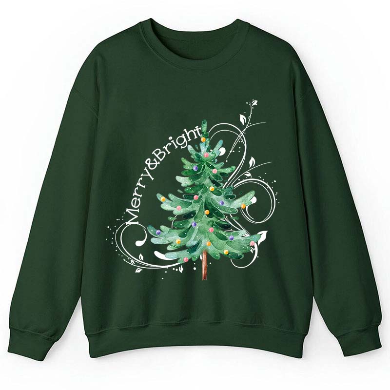 Merry And Bright Christmas Teacher Sweatshirt