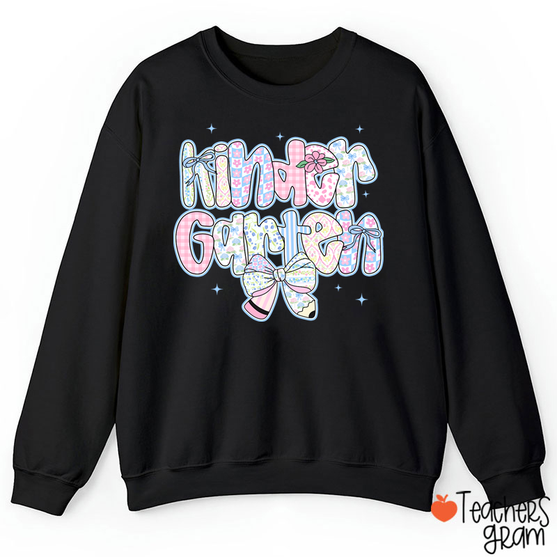 ersonalized Grade Pencil Bow Teacherr Sweatshirt