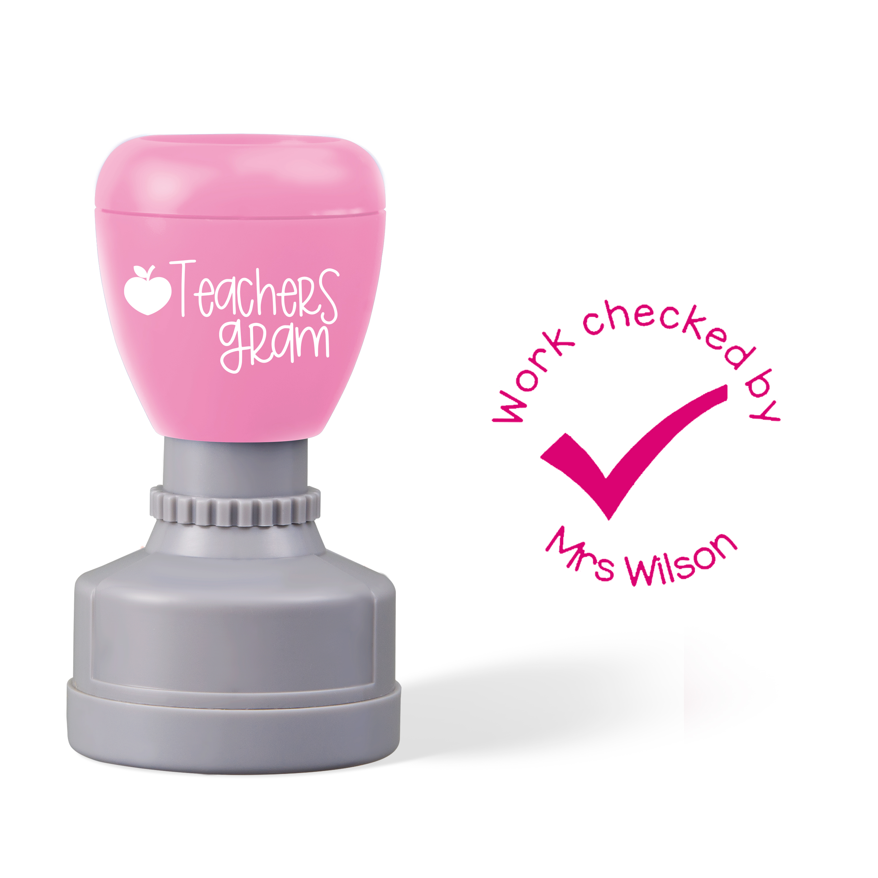 Personalized Name Work Checked By Teacher Stamp