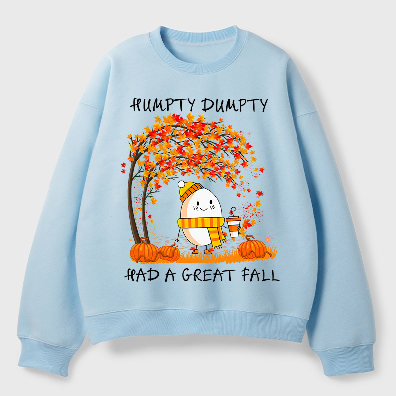 Humpty Happy Autumn Happy Fall Teacher Fleece Sweatshirt