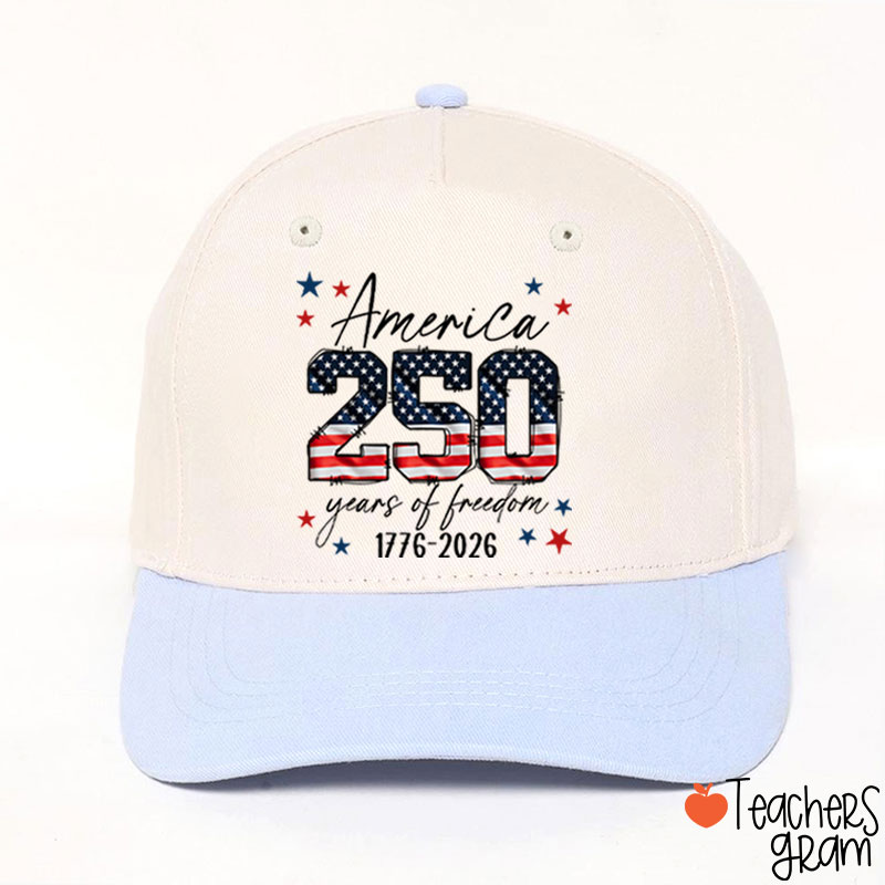 America 250 Years Of Freedom 1776-2026 Teacher Baseball Cap