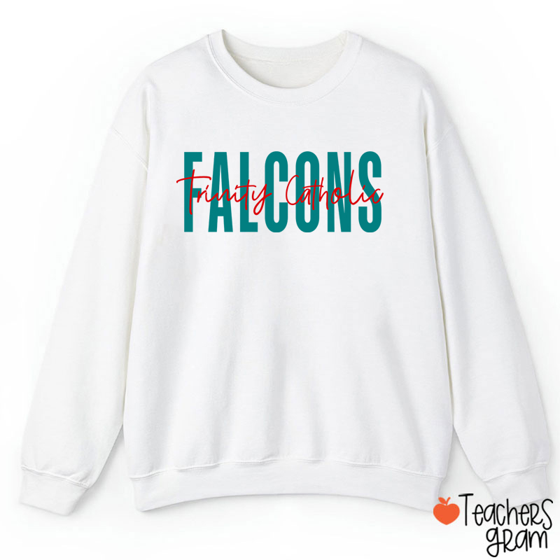 Personalized Mascot And School Name Simple Design School Spirit Teacher Sweatshirt