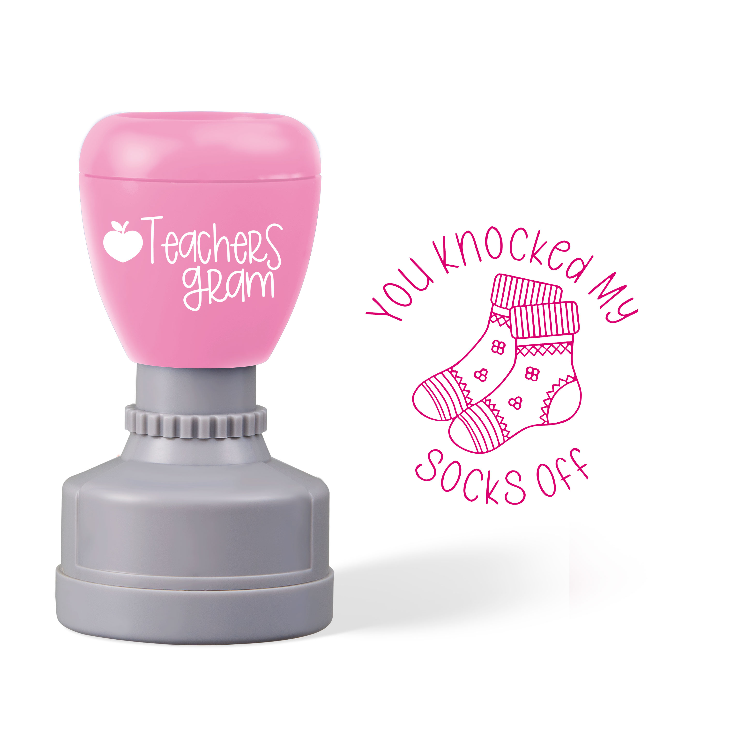 You Knocked My Socks Off Teacher Stamp