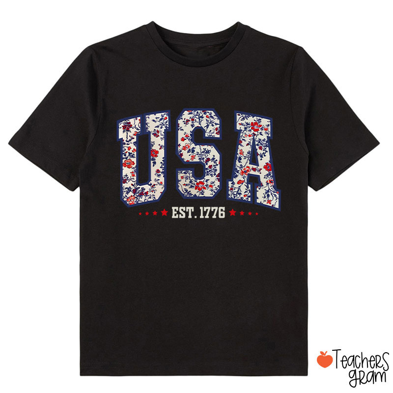 Retro Floral USA Class T-Shirt